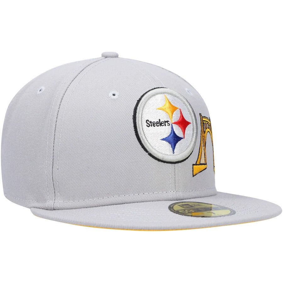New Era Pittsburgh Steelers Gray City Describe 59FIFTY Fitted Hat