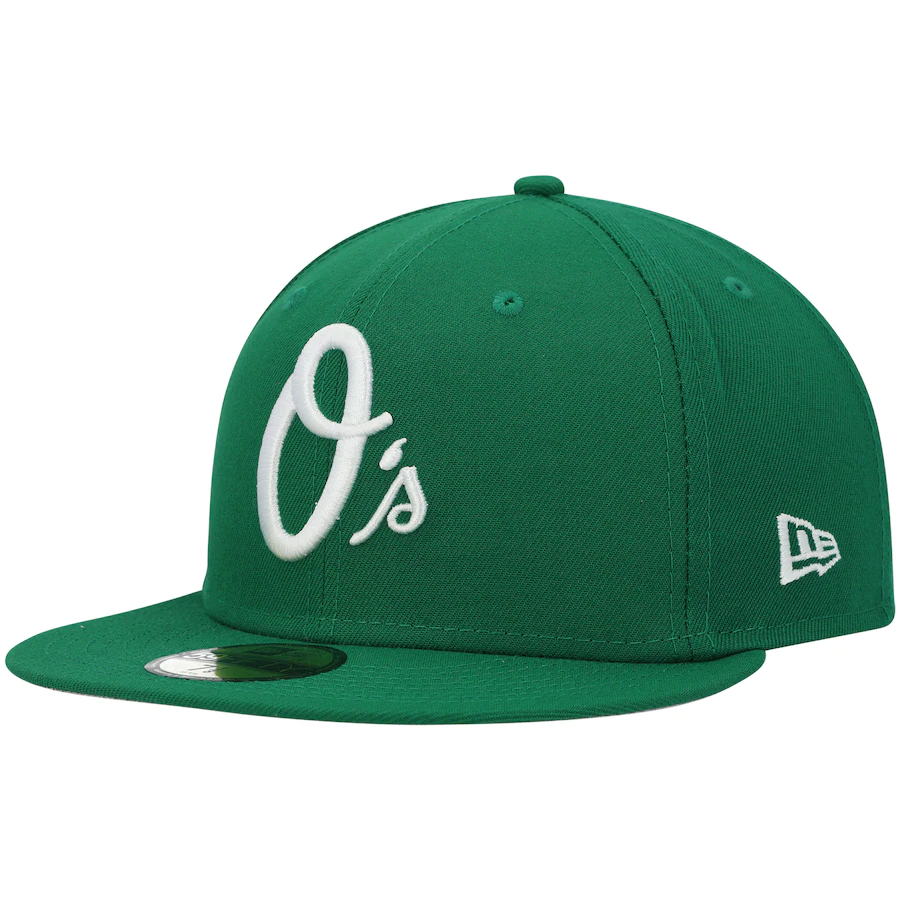 New Era Baltimore Orioles Kelly Green Logo White 59FIFTY Fitted Hat