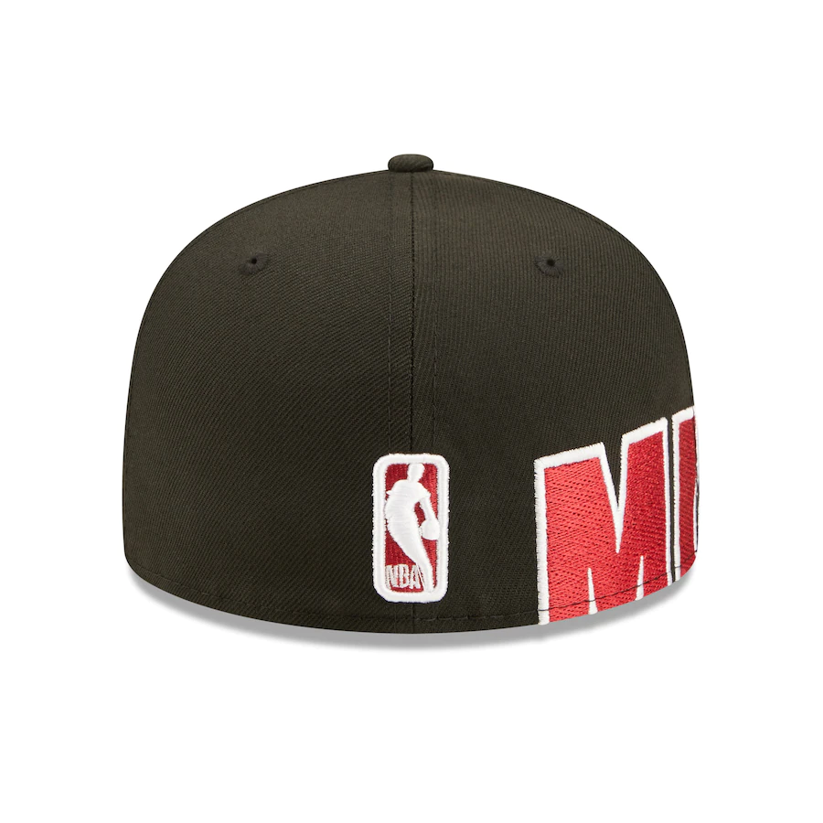 New Era Miami Heat Black Side Split 59FIFTY Fitted Hat