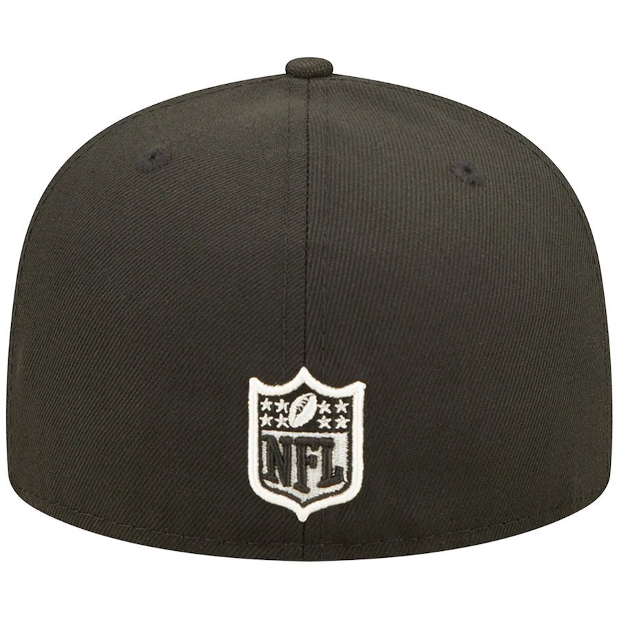 New Era Las Vegas Raiders Black Super Bowl XVIII Pink Pop 59FIFTY Fitted Hat