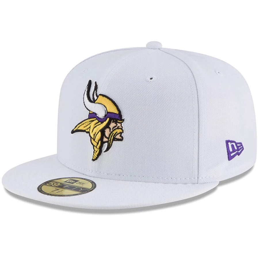 New Era White Minnesota Vikings Omaha 59FIFTY Fitted Hat