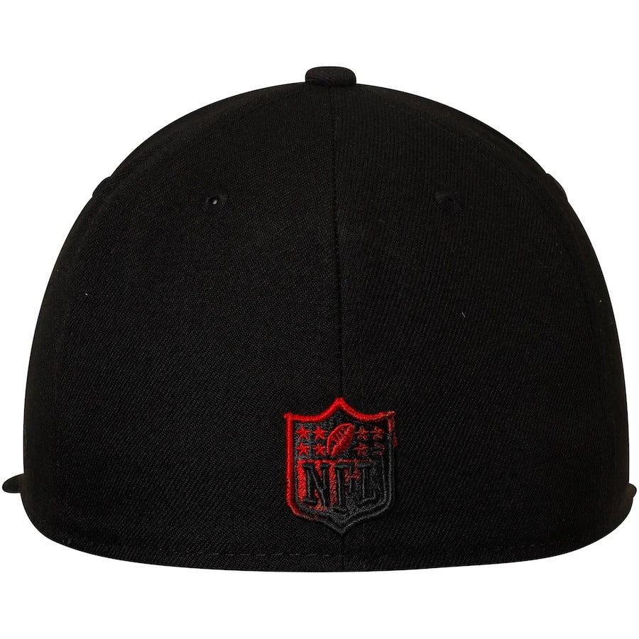 New Era Black Atlanta Falcons Color Dim 59FIFTY Fitted Hat