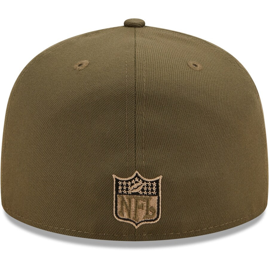 New Era Denver Broncos Olive Super Bowl XXII Historic Logo Camo Undervisor 59FIFTY Fitted Hat