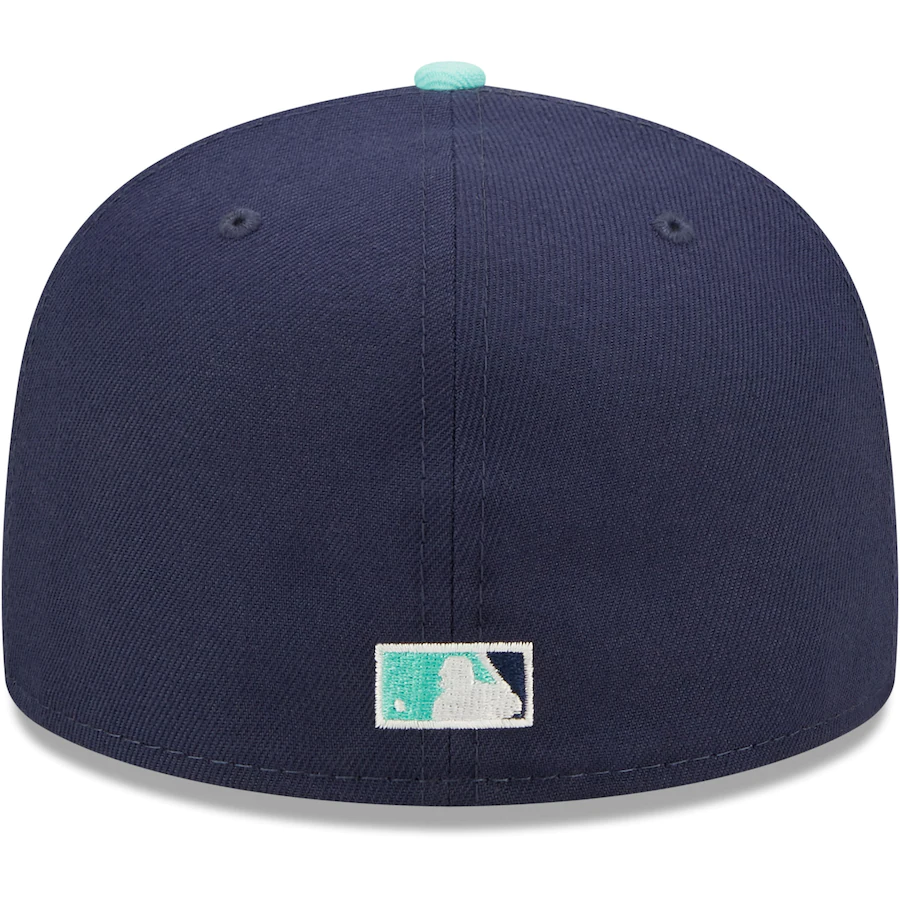 New Era Texas Rangers New Era Navy Arlington Stadium Cooperstown Collection Team UV 59FIFTY Fitted Hat