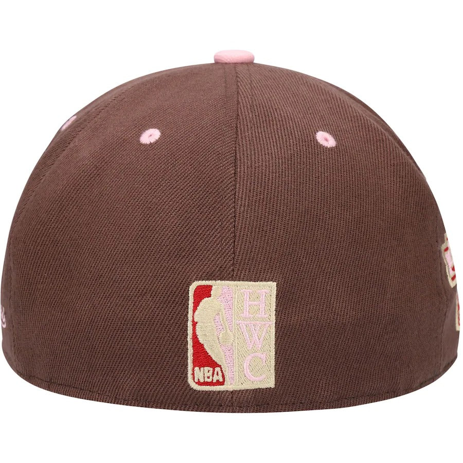 Mitchell & Ness LA Clippers Brown 25th Season Hardwood Classics Brown Sugar Bacon Fitted Hat