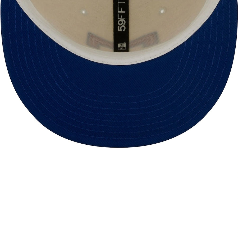 New Era Texas Rangers Cream Arlington Stadium 21st Anniversary Chrome Alternate Undervisor 59FIFTY Fitted Hat