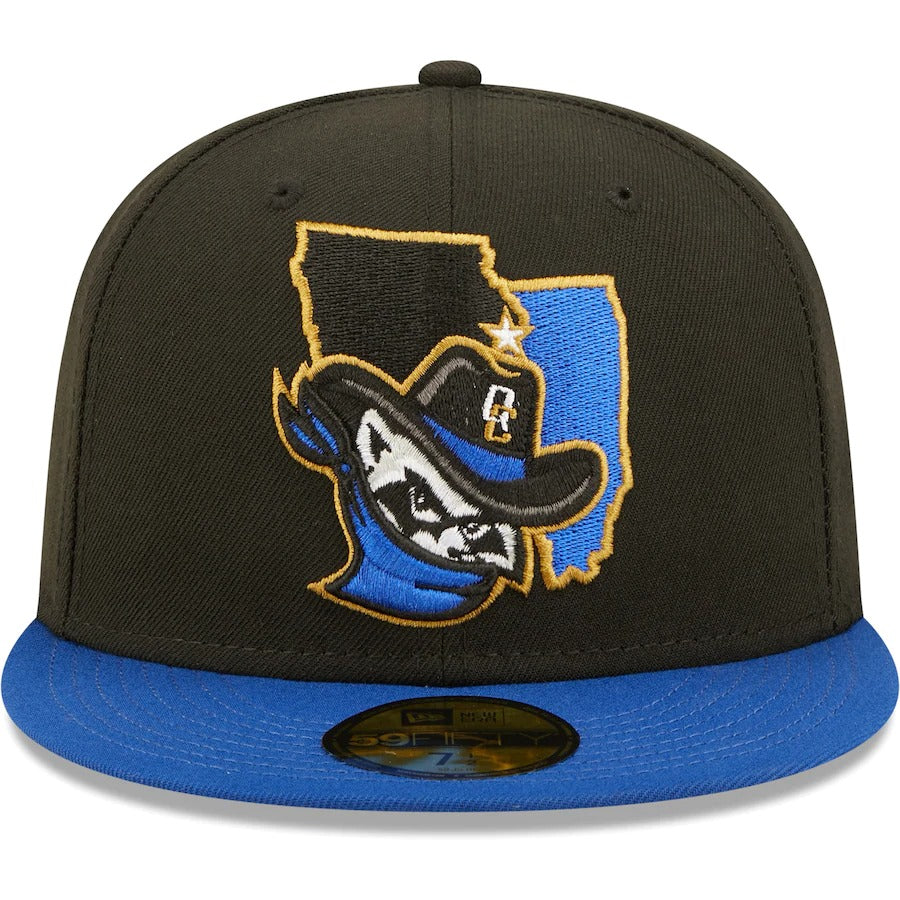 New Era Quad Cities River Bandits Black Authentic Collection Team Alternate 59FIFTY Fitted Hat
