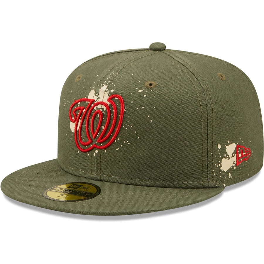 New Era Washington Nationals Olive Splatter 59FIFTY Fitted Hat