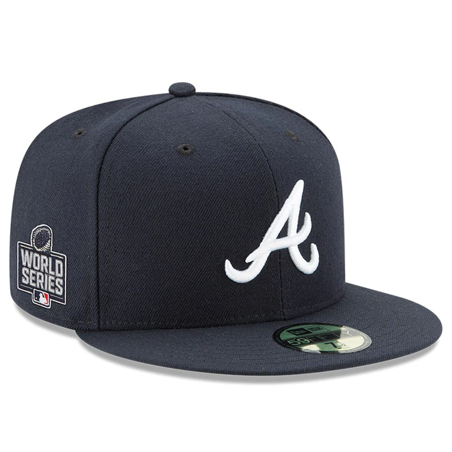New Era Atlanta Braves Navy 2021 World Series Bound Road Sidepatch 59FIFTY Fitted Hat