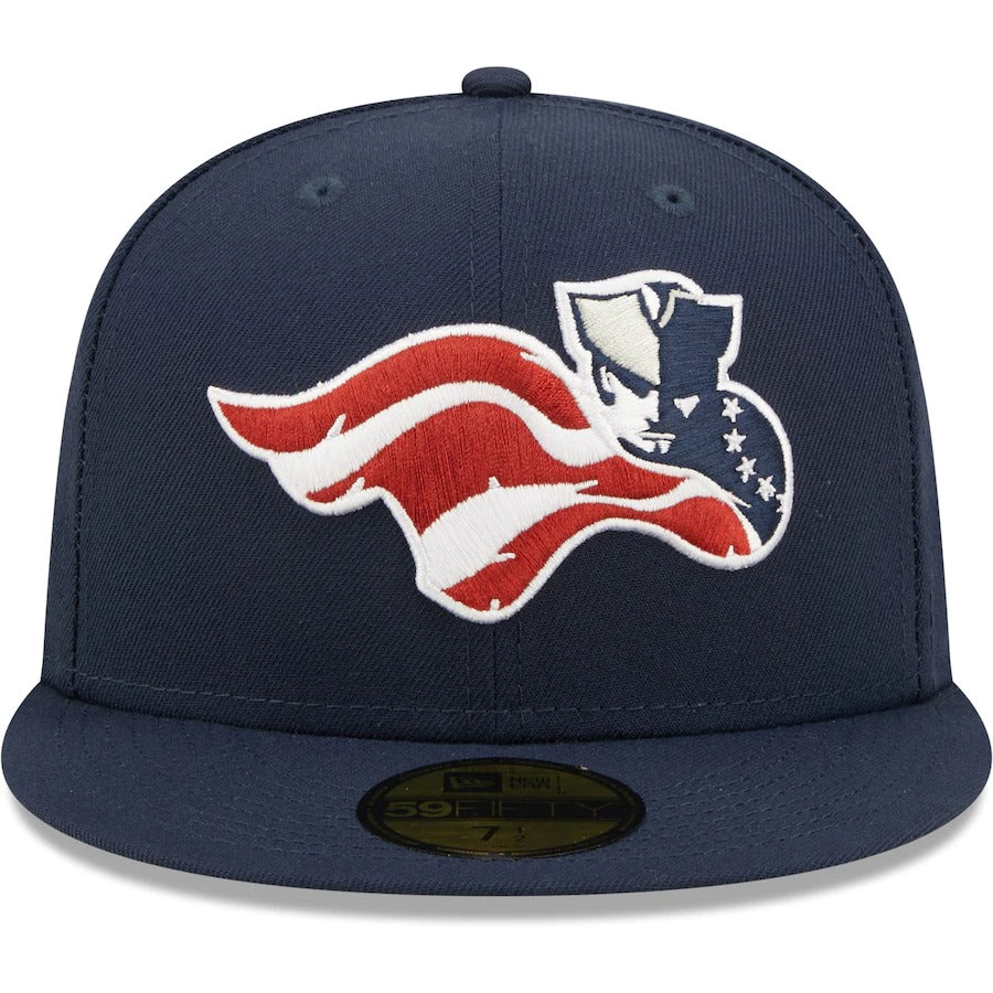 New Era Somerset Patriots Navy Home Authentic Collection 59FIFTY Fitted Hat