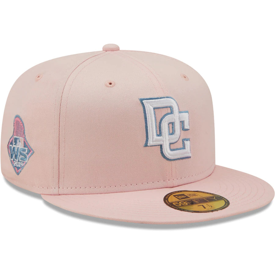New Era Pink Washington Nationals 2019 World Series Sky Undervisor 59FIFTY Fitted Hat