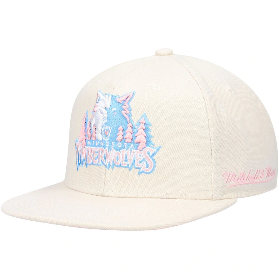 Mitchell & Ness x Lids Minnesota Timberwolves Cream NBA Draft Hardwood Classics Cake Pop Fitted Hat