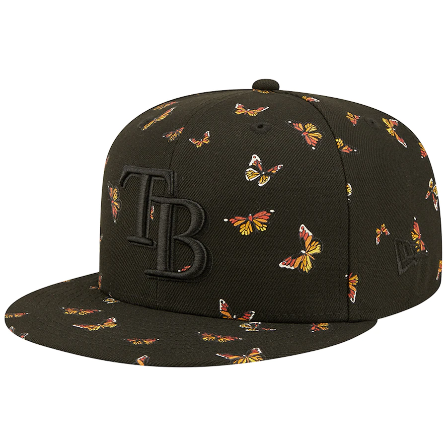 New Era Tampa Bay Rays Black Flutter 59FIFTY Fitted Hat