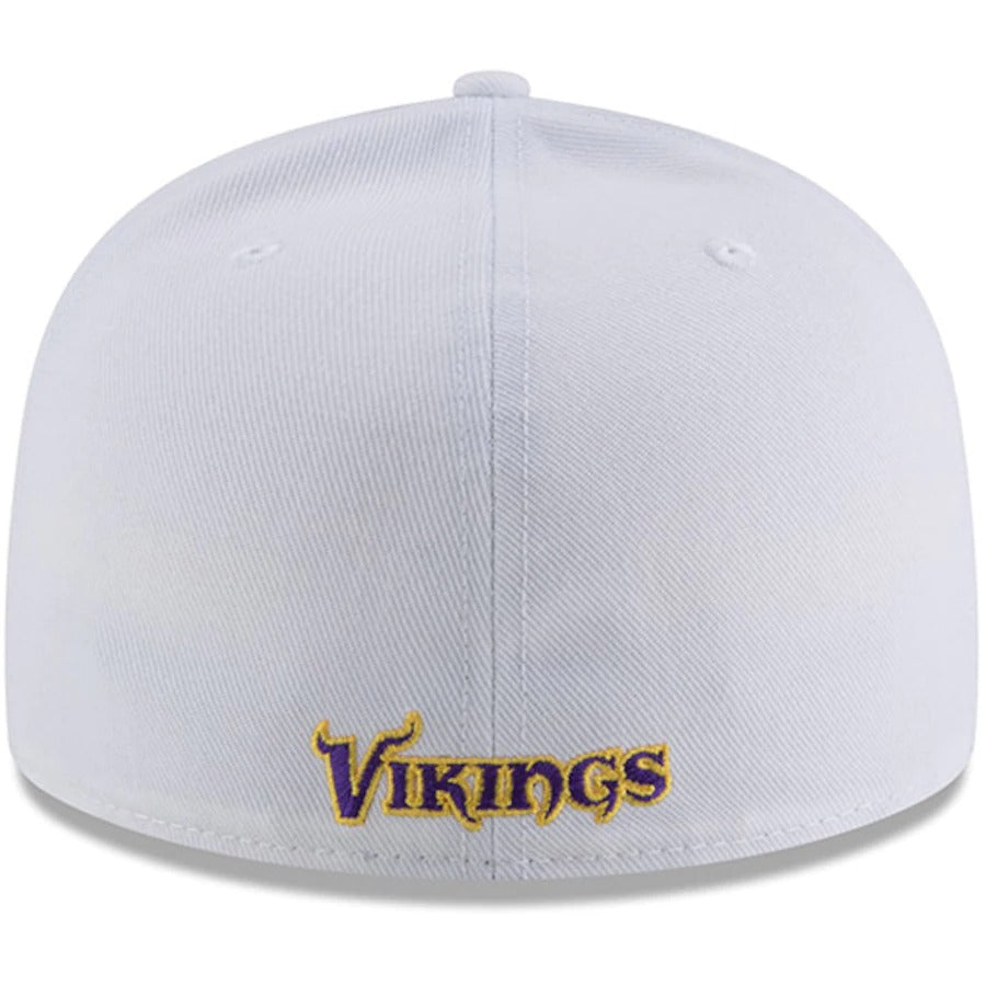 New Era White Minnesota Vikings Omaha 59FIFTY Fitted Hat