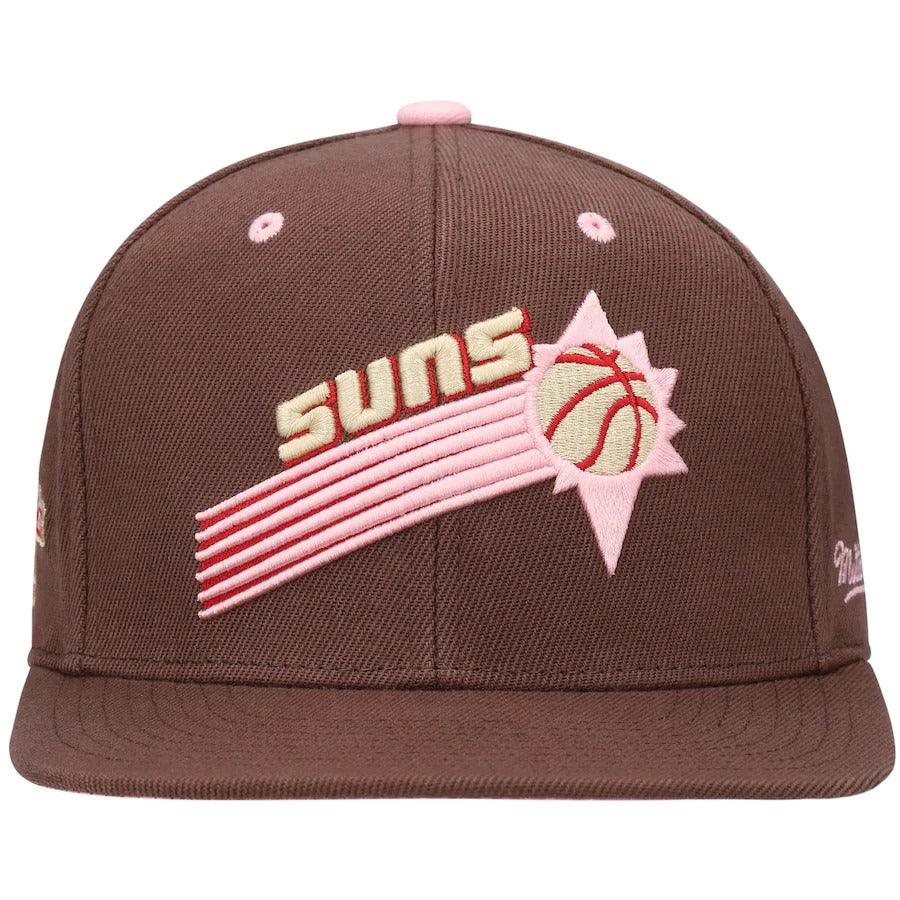 Mitchell & Ness Phoenix Suns Brown 25th Anniversary Hardwood Classics Brown Sugar Bacon Fitted Hat