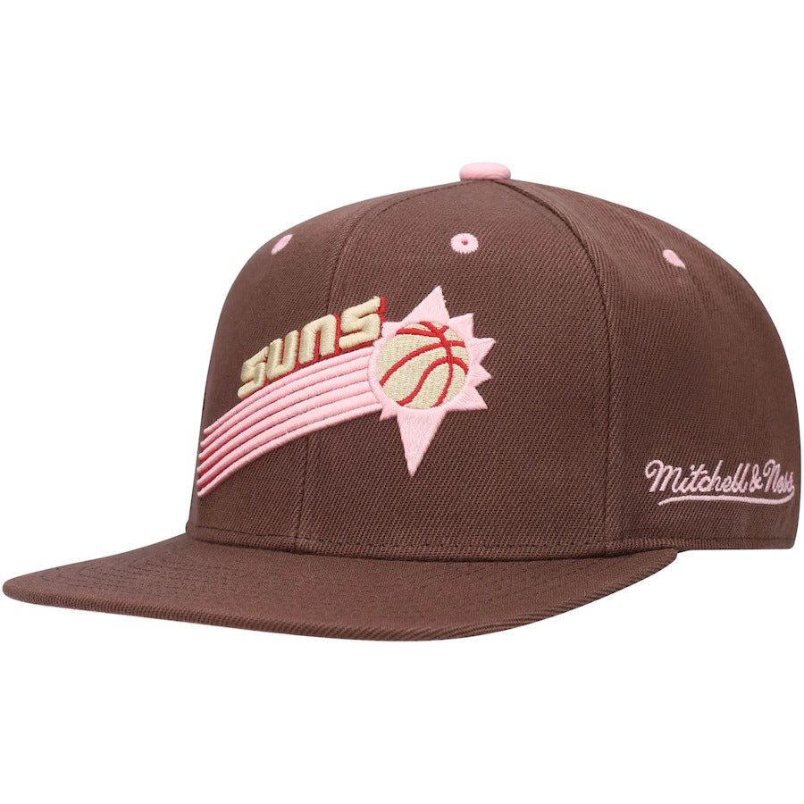 Mitchell & Ness Phoenix Suns Brown 25th Anniversary Hardwood Classics Brown Sugar Bacon Fitted Hat