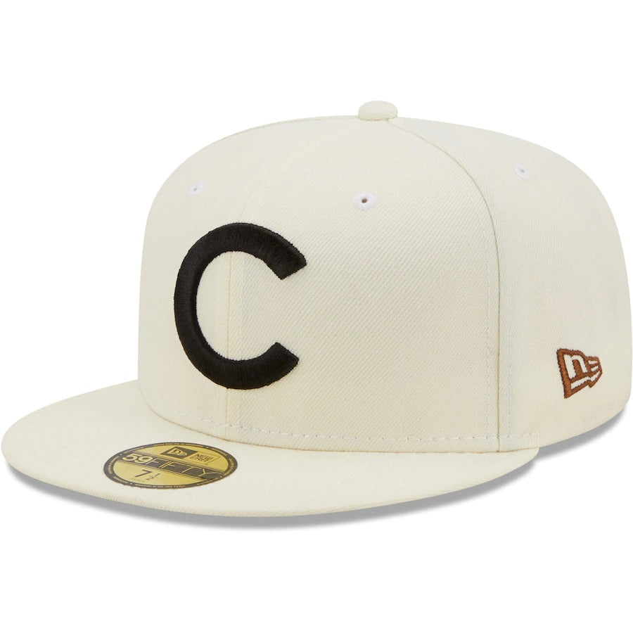 New Era Chicago Cubs Cream 1908 World Series Chrome Alternate Undervisor 59FIFTY Fitted Hat