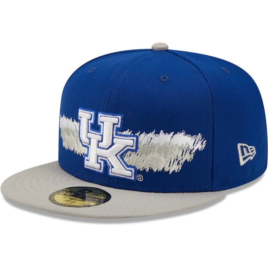 New Era Royal Blue Kentucky Wildcats Scribble 59FIFTY Fitted Hat
