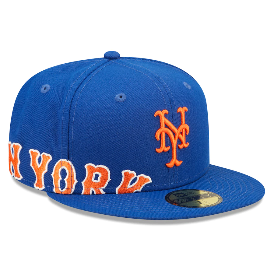 New Era New York Mets Royal Sidesplit 59FIFTY Fitted Hat