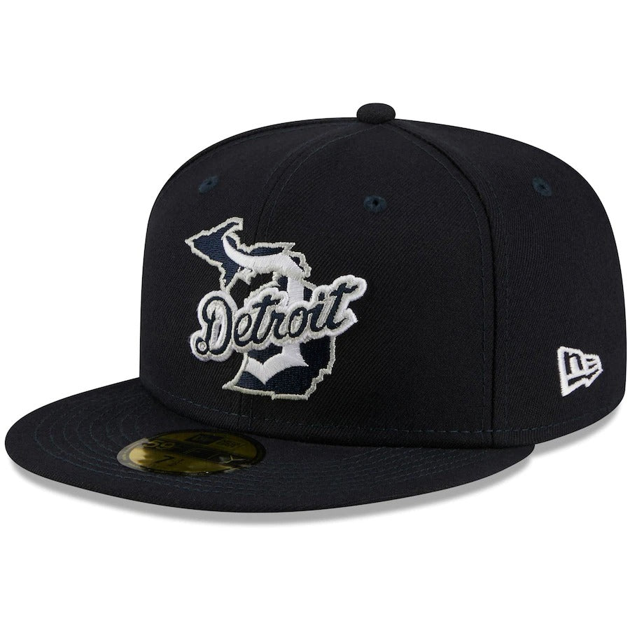 New Era Navy Detroit Tigers Local II 59FIFTY Fitted Hat