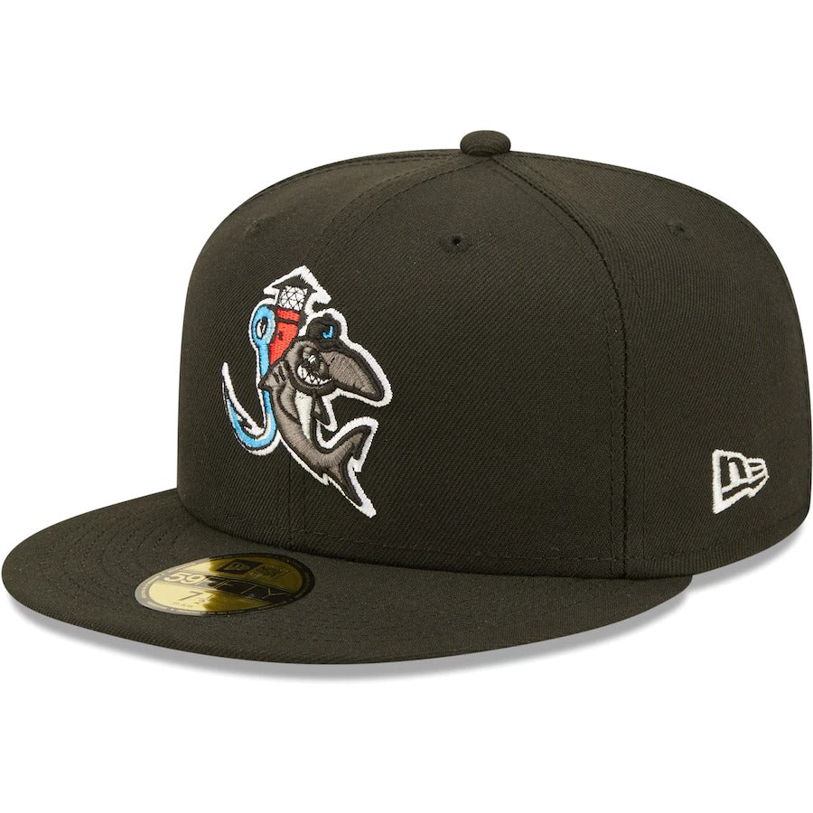 New Era Jupiter Hammerheads Black Authentic Collection Team Home 59FIFTY Fitted Hat