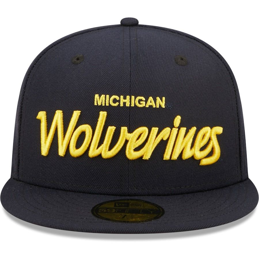 New Era Michigan Wolverines Navy Griswold 59FIFTY Fitted Hat
