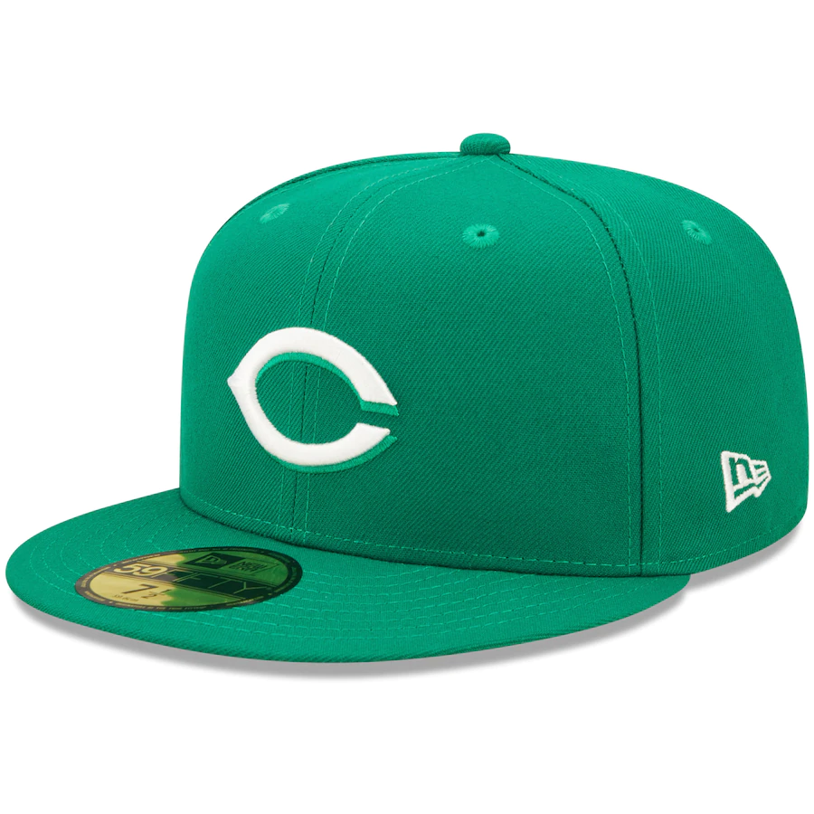 New Era Cincinnati Reds Kelly Green Logo White 59FIFTY Fitted Hat