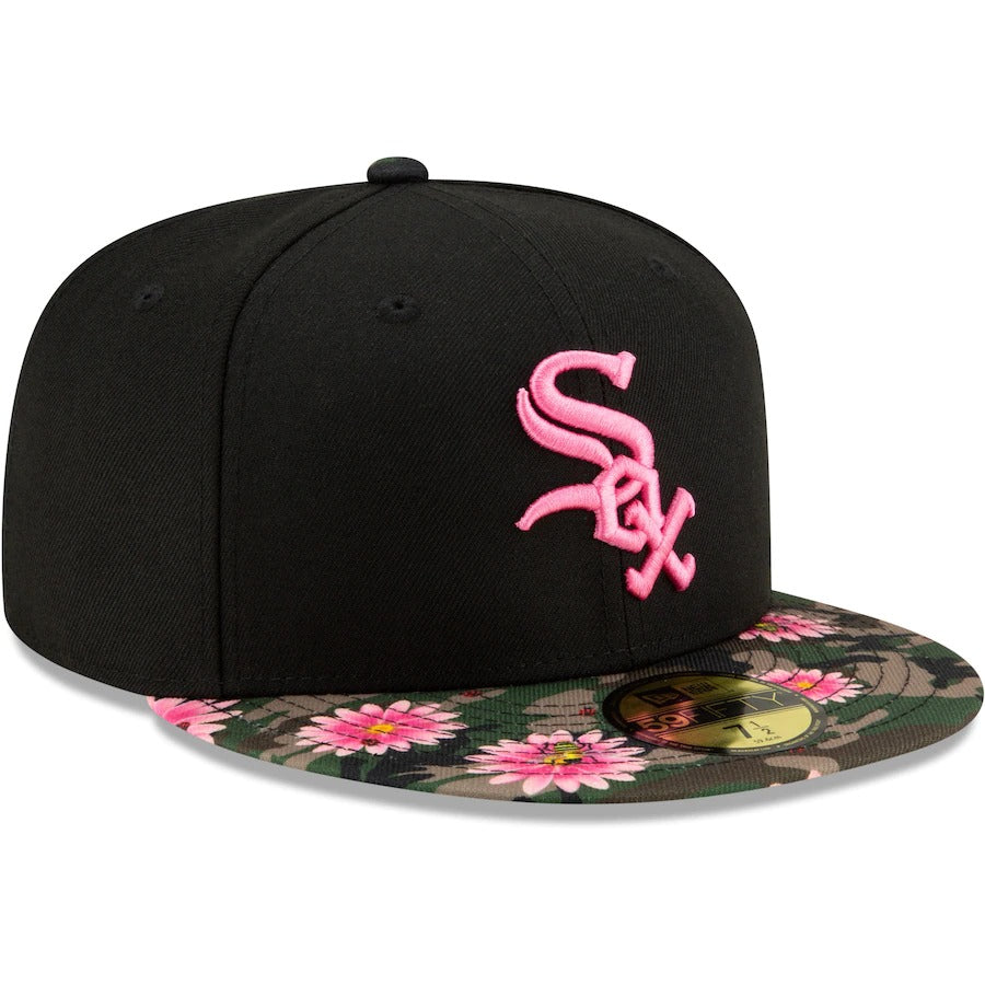 New Era Black Chicago White Sox Floral Morning 59FIFTY Fitted Hat