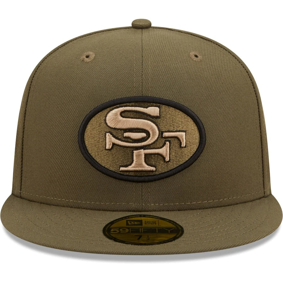 New Era San Francisco 49ers Olive 1983 Pro Bowl Camo Undervisor 59FIFTY Fitted Hat