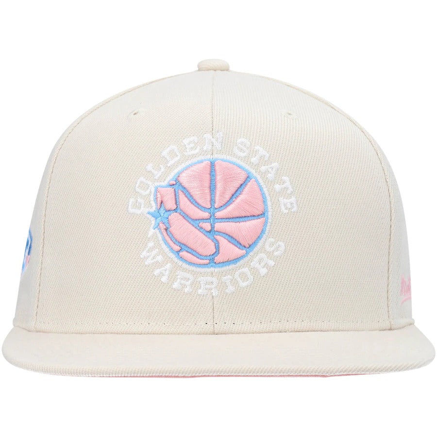 Mitchell & Ness x Lids Golden State Warriors Cream NBA Draft Hardwood Classics Cake Pop Fitted Hat
