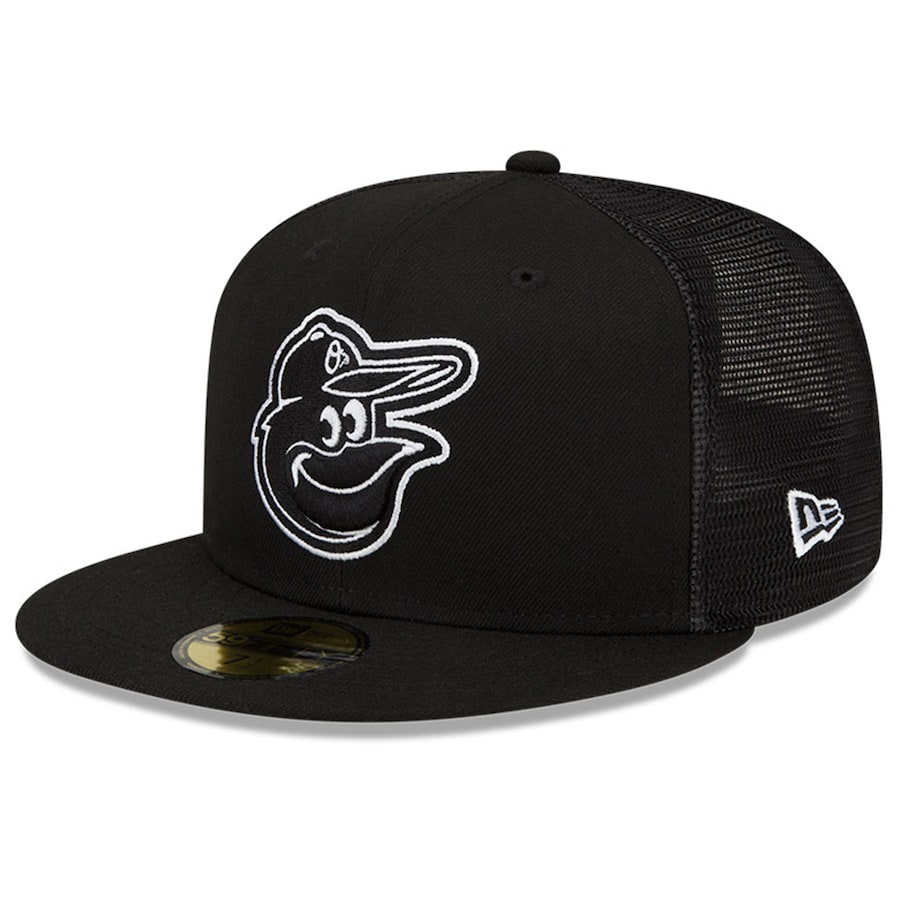 New Era Baltimore Orioles Black 2022 Batting Practice 59FIFTY Fitted Hat