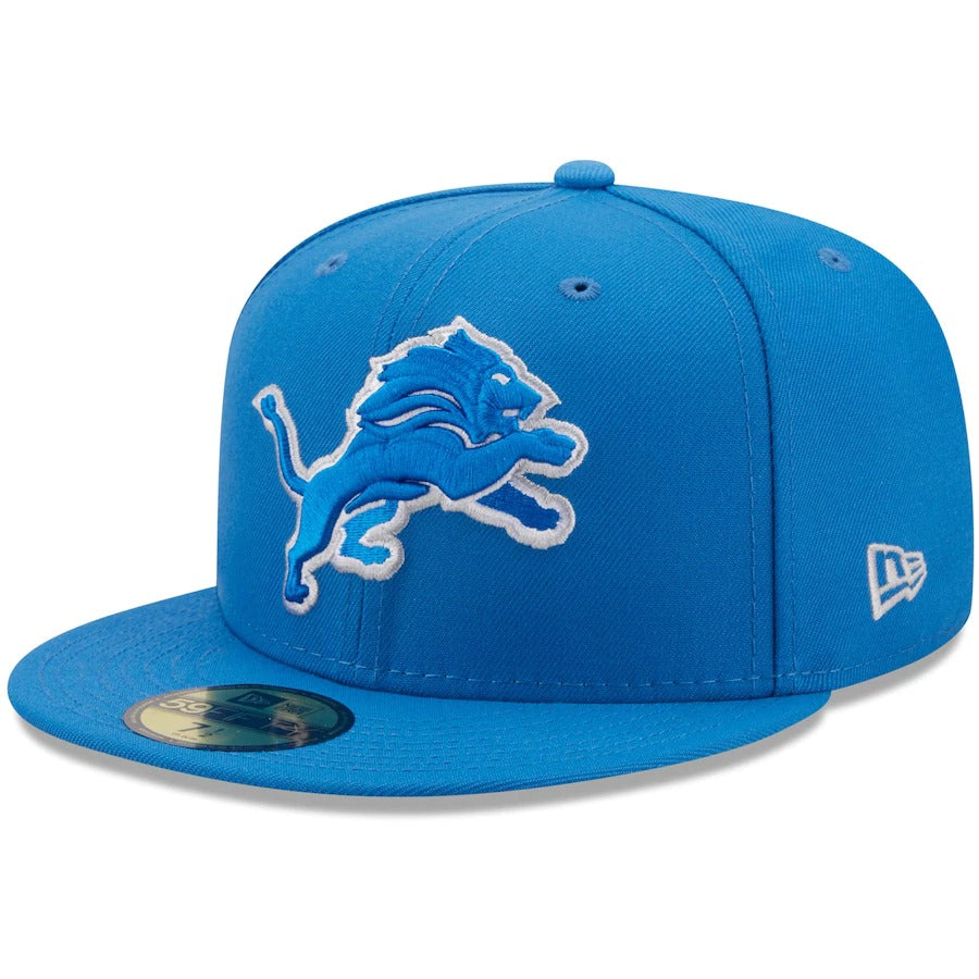 New Era Blue Detroit Lions Field Patch 59FIFTY Fitted Hat