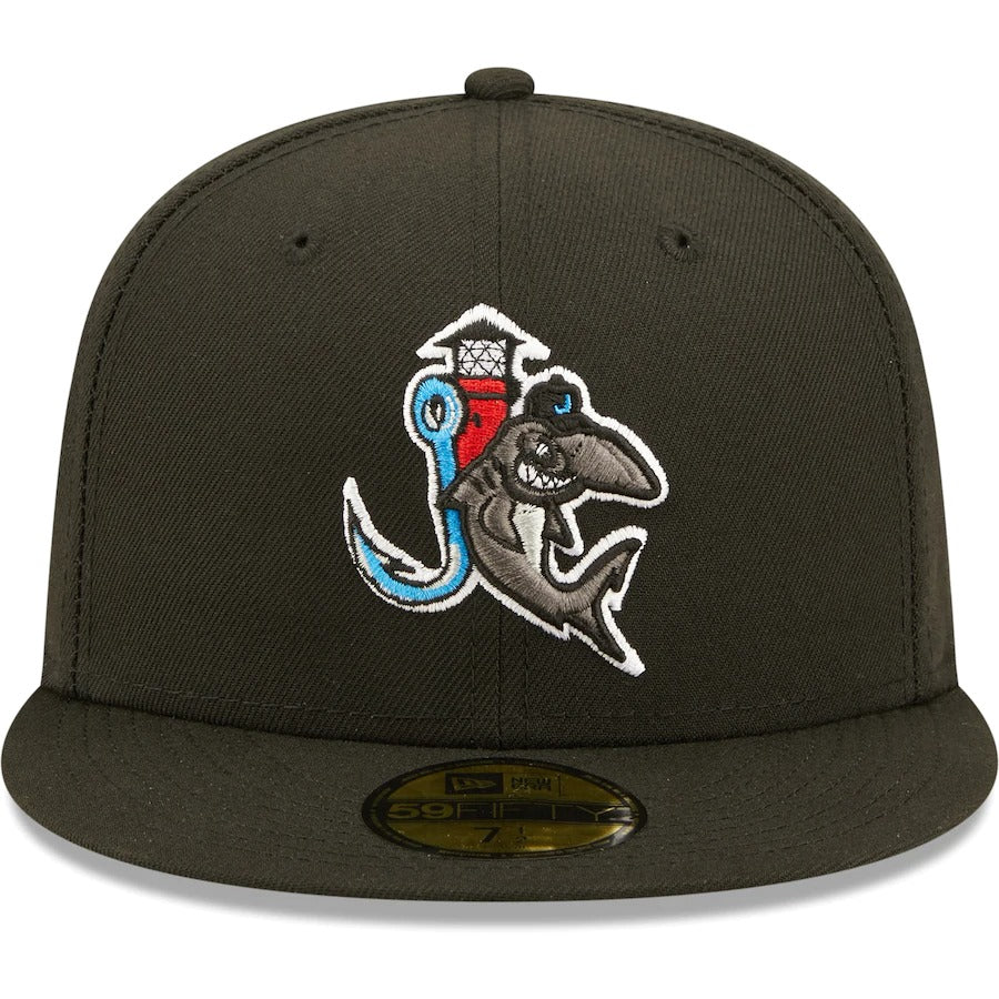 New Era Jupiter Hammerheads Black Authentic Collection Team Home 59FIFTY Fitted Hat