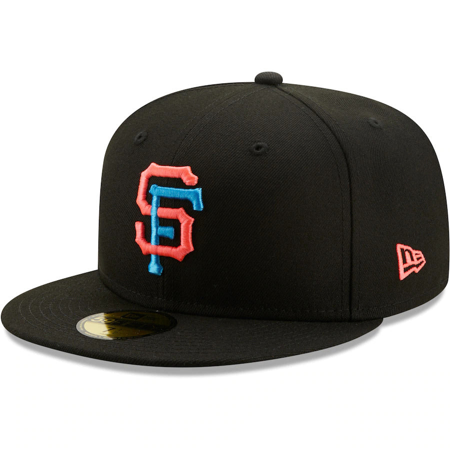 New Era San Francisco Giants Black Glow Undervisor 59FIFTY Fitted Hat