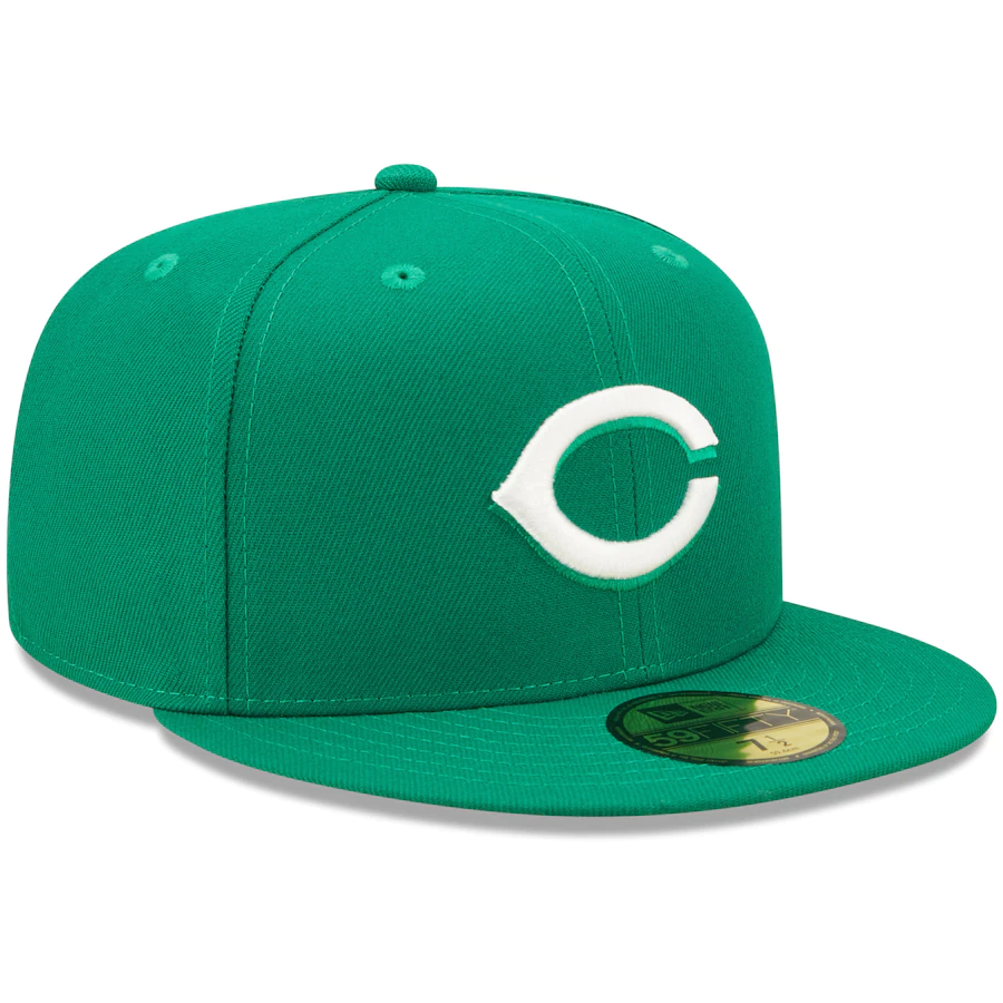 New Era Cincinnati Reds Kelly Green Logo White 59FIFTY Fitted Hat