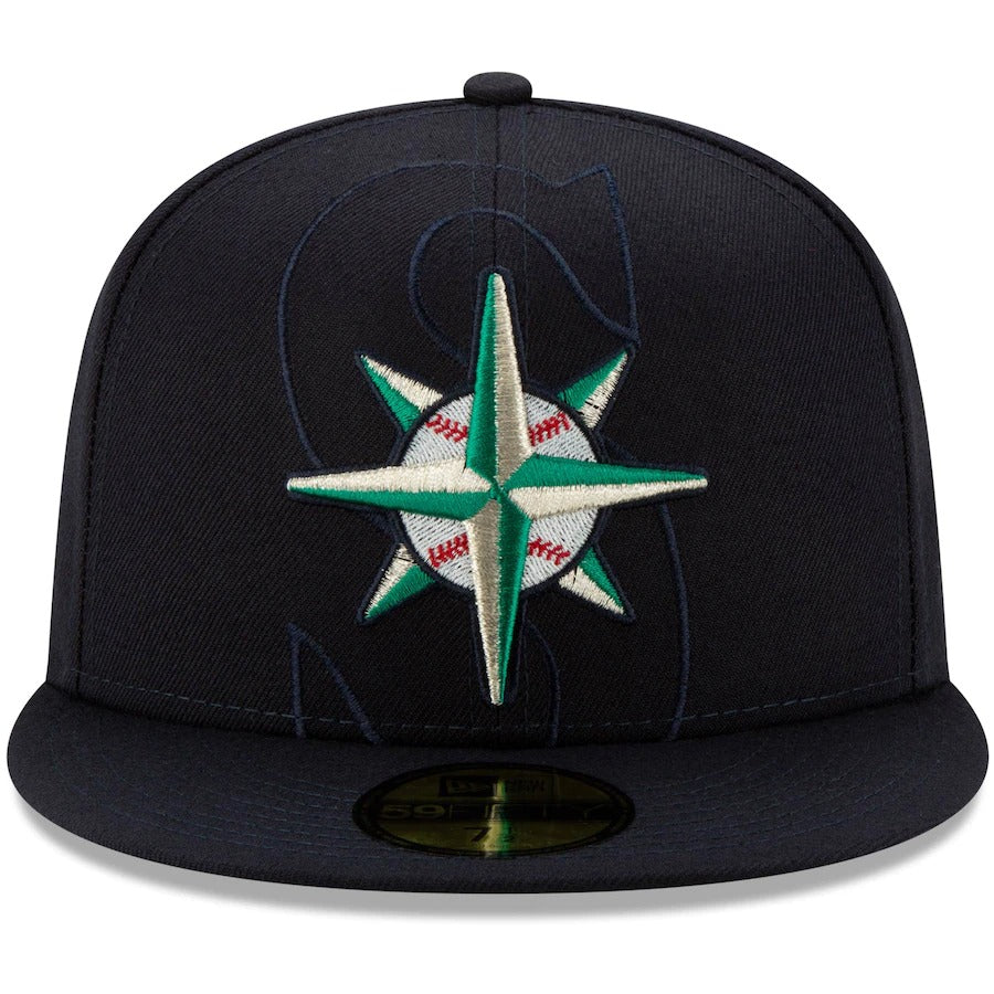 New Era Seattle Mariners Navy Logo Elements 59FIFTY Fitted Hat