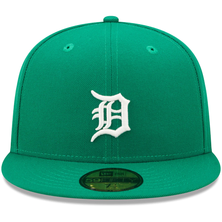 New Era Detroit Tigers Kelly Green Logo White 59FIFTY Fitted Hat