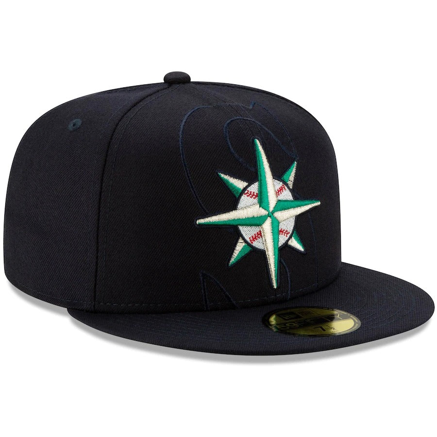 New Era Seattle Mariners Navy Logo Elements 59FIFTY Fitted Hat