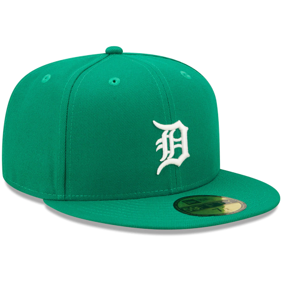New Era Detroit Tigers Kelly Green Logo White 59FIFTY Fitted Hat