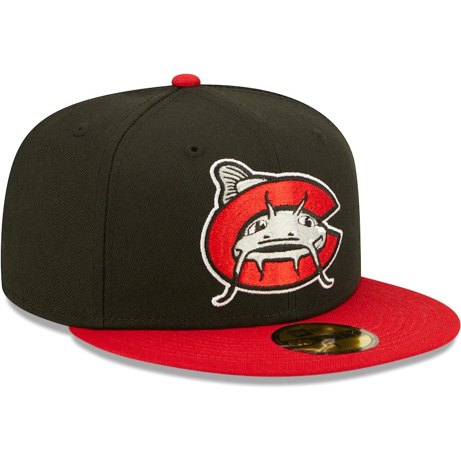 New Era Carolina Mudcats Black Authentic Collection Team Home 59FIFTY Fitted Hat