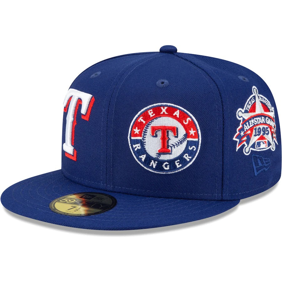 New Era Texas Rangers Royal Patch Pride 59FIFTY Fitted Hat