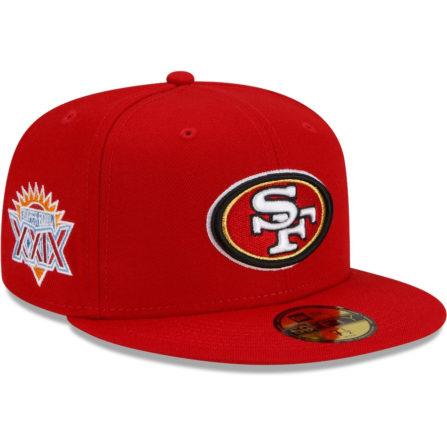 New Era San Francisco 49ers Scarlet Patch Up Super Bowl XXIX 59FIFTY Fitted Hat