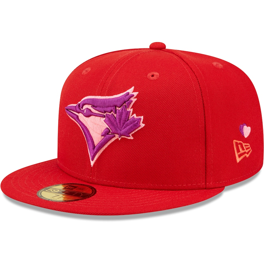 New Era Red Toronto Blue Jays Purple Undervisor 59FIFTY Fitted Hat