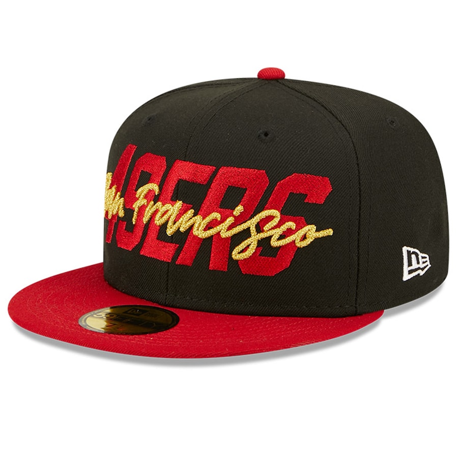 New Era San Francisco 49ers  Black/Scarlet 2022 NFL Draft On Stage 59FIFTY Fitted Hat