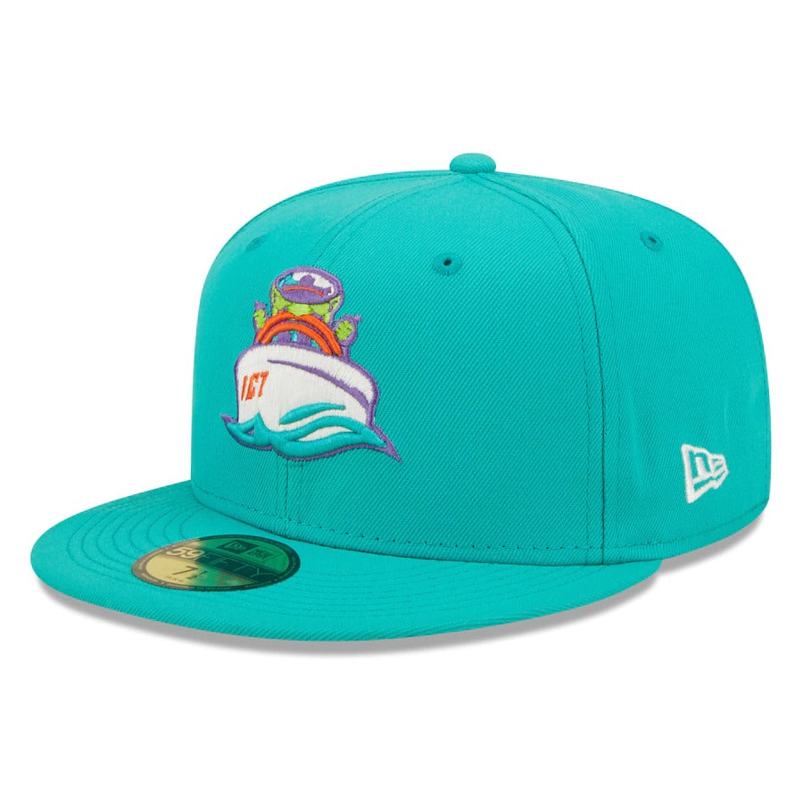 New Era Wichita Wind Surge Turquoise Theme Night 59FIFTY Fitted Hat