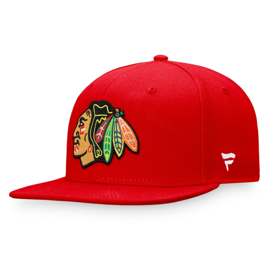 Fanatics Branded Red Chicago Blackhawks Core Primary Logo Fitted Hat