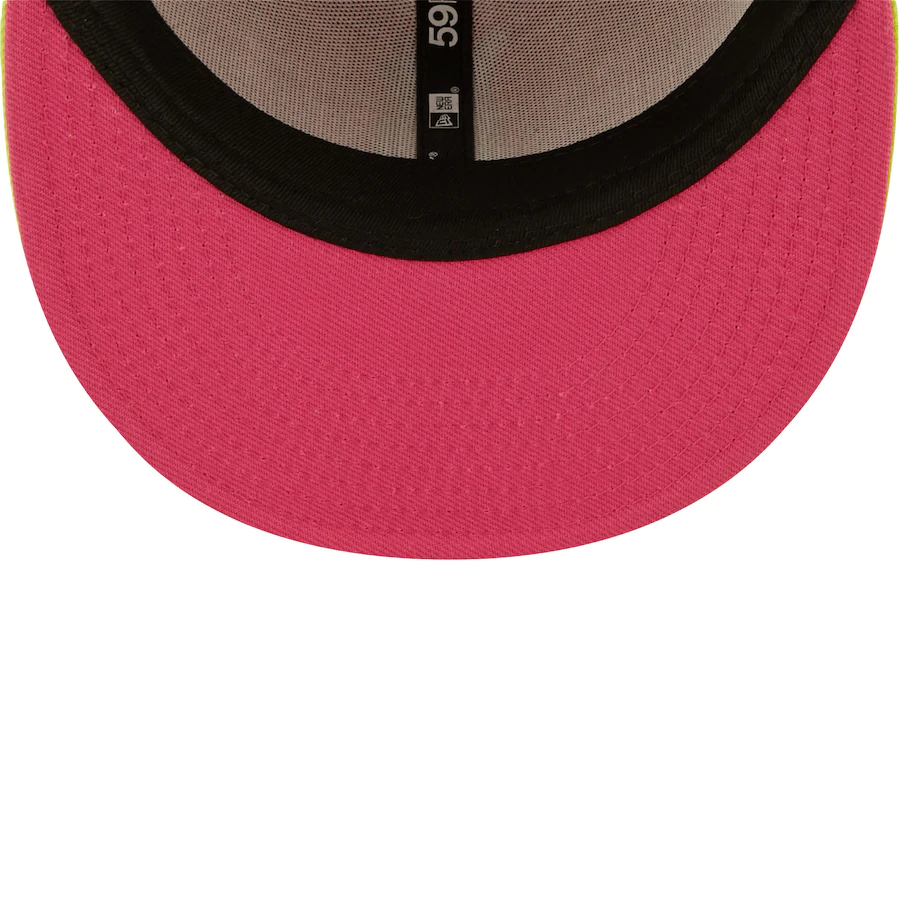 New Era Brooklyn Dodgers Pink 1955 World Series Champions Beetroot Cyber 59FIFTY Fitted Hat
