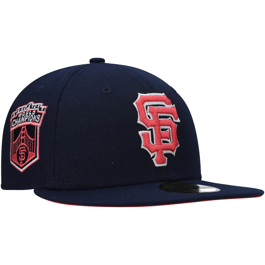 New Era San Francisco Giants Navy 2010 World Series Lava Undervisor 59FIFTY Fitted Hat