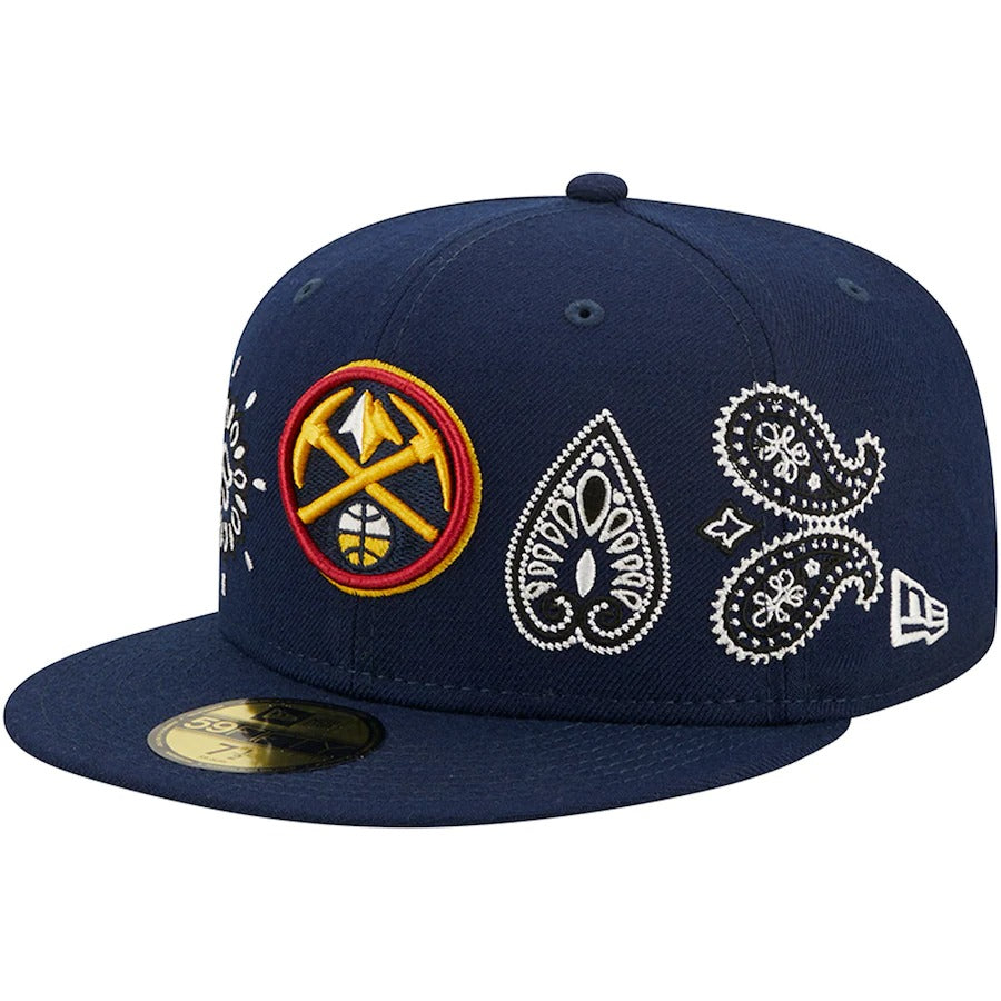New Era Denver Nuggets Navy Paisley 59FIFTY Fitted Hat