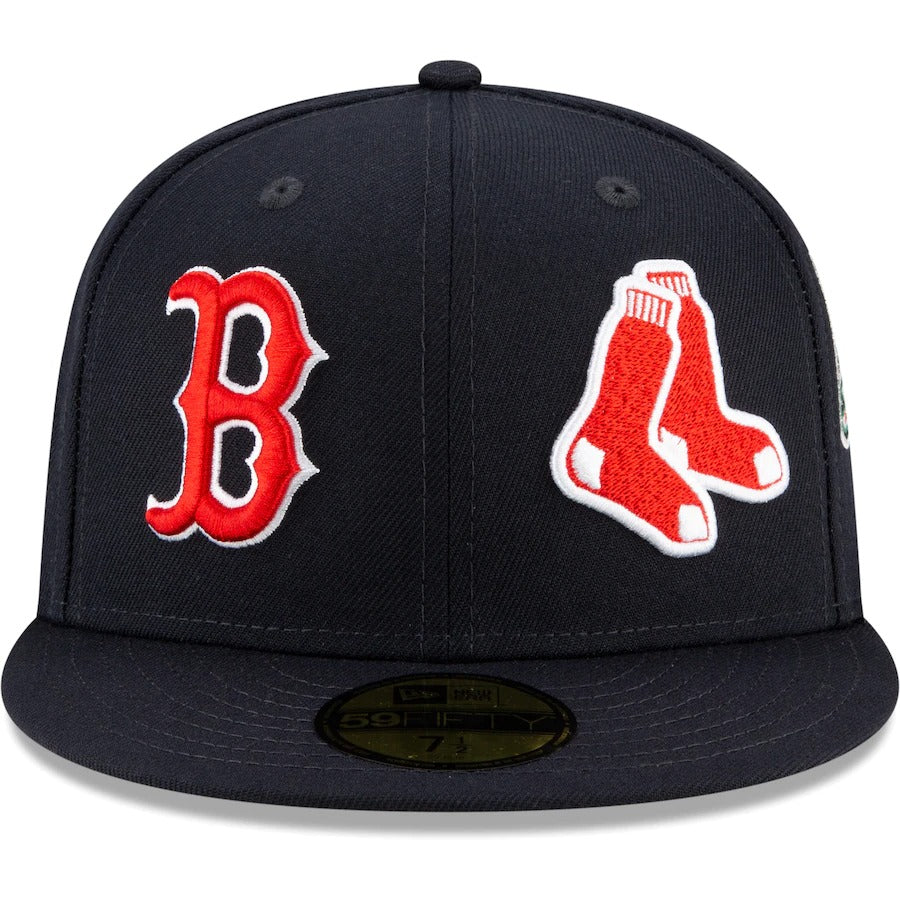 New Era Boston Red Sox Navy Patch Pride 59FIFTY Fitted Hat